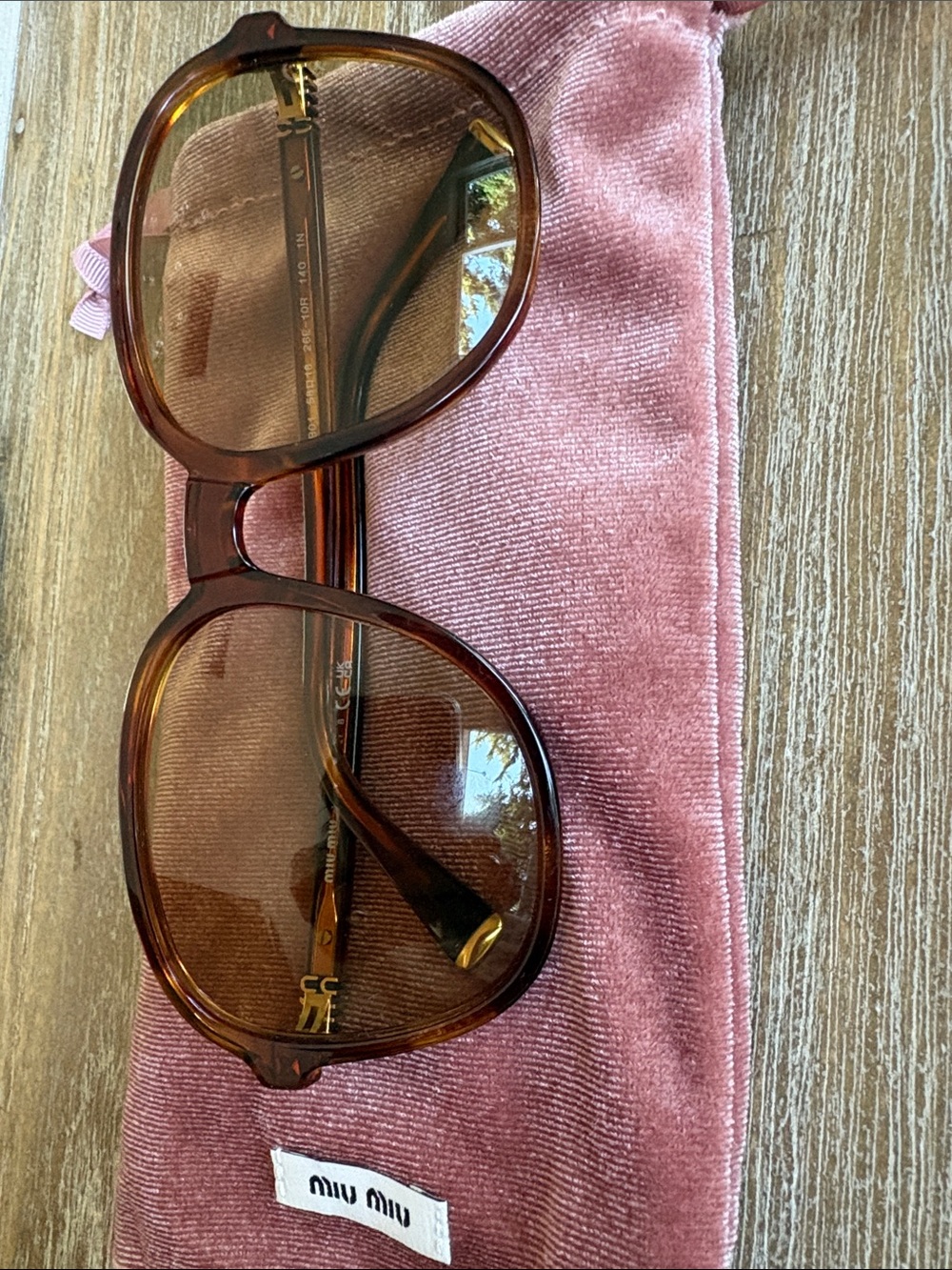 Miu Miu Tortoiseshell Brown Oversized Round Sunglasses